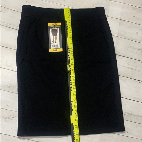 New! Mario Serrani Black Business Skirt Sz. Small - Picture 5 of 8